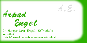 arpad engel business card
